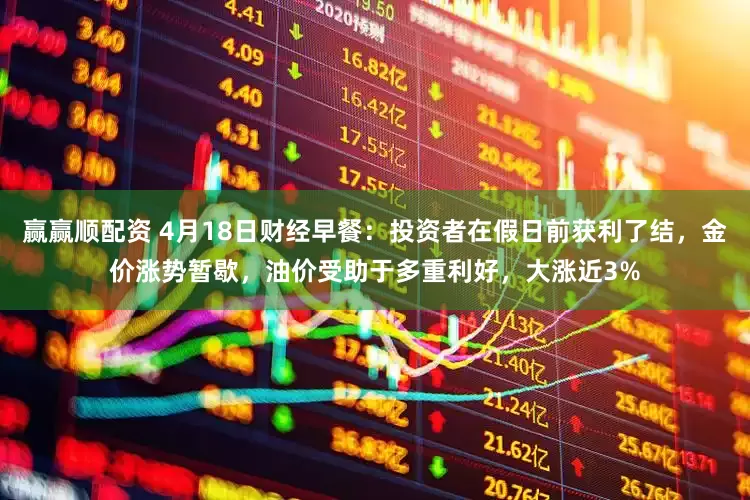 赢赢顺配资 4月18日财经早餐：投资者在假日前获利了结，金价涨势暂歇，油价受助于多重利好，大涨近3%